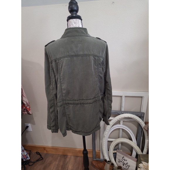 Loft Olive green utility jacket Women's SZ M gorpcore street casual boho grunge - Picture 4 of 12